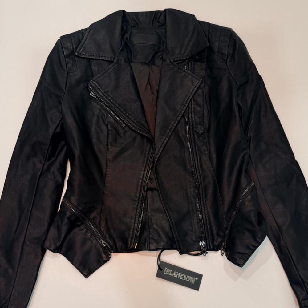 Blank nyc black vegan leather